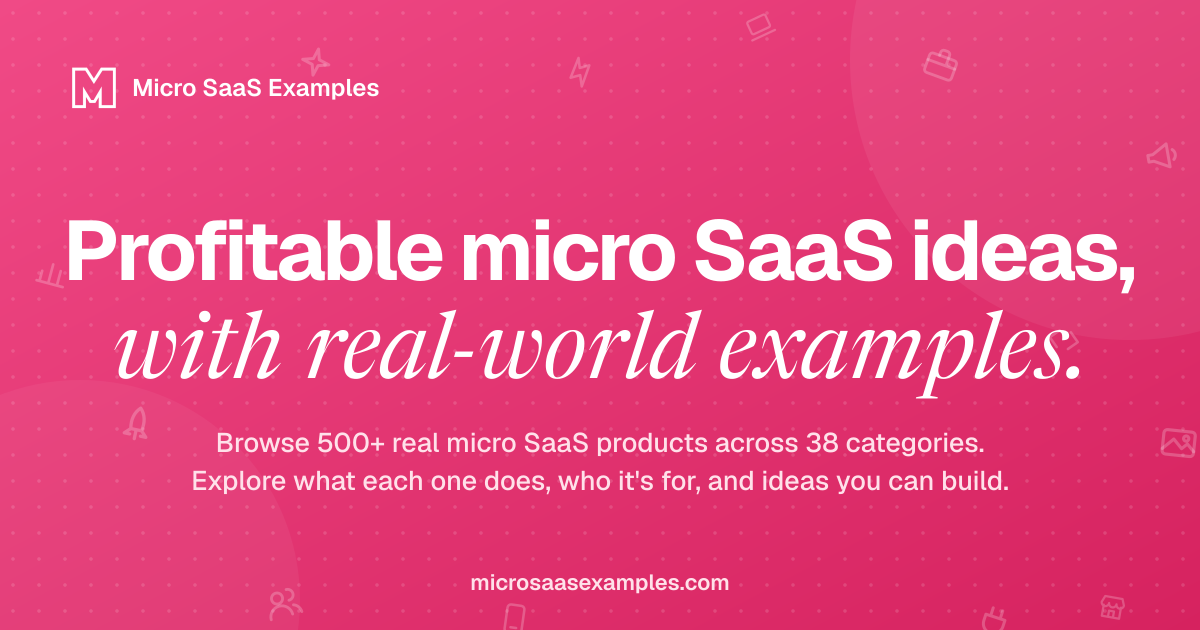 Micro SaaS Examples preview